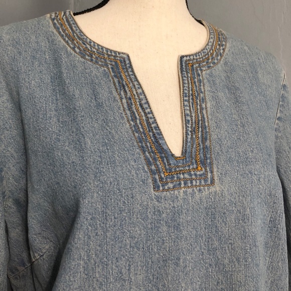 Vintage “Newport news-Jeanology” Jean Blouse - Picture 2 of 5